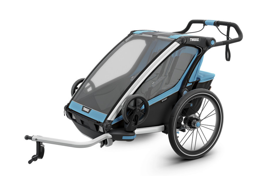 Двухместная коляска прицеп Thule Chariot Sport2 Blue